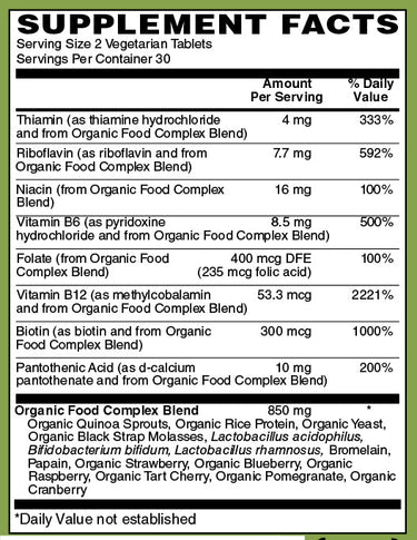 Certified Organic Whole Food B-Complex